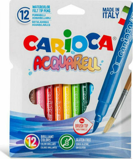 Εικόνα από Carioca Acquarell Μαρκαδόροι Ζωγραφικής Χονδροί σε 12 Χρώματα