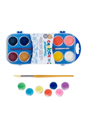 Picture of Carioca Acquarell Watercolor Set with Brush 12 Colors.