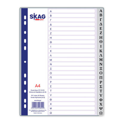 Εικόνα της Διαχωριστικά Ευρετήρια Πλαστικά για Κλασέρ "Economy" με Γράμματα Skag