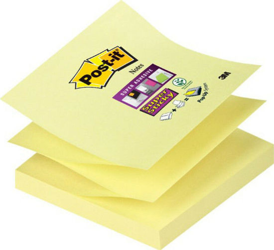 Picture of 3M Z-notes Paper Stickers 76x76mm Yellow 100 Sheets