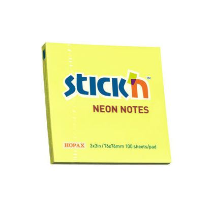 Picture of Stick'n Note Papers 76x76mm Neon