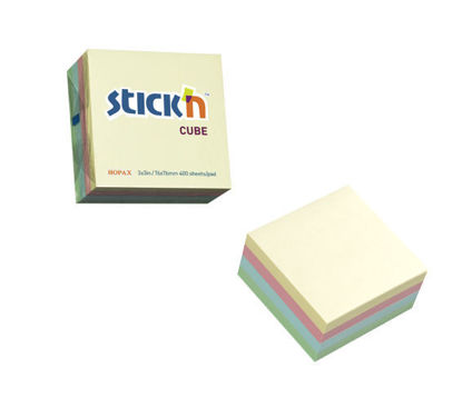 Εικόνα της Stick'n κύβος σημειώσεων 76x76mm σε παστέλ χρώματα