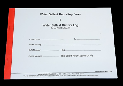 Picture of Water Ballast Reporting Form & Water Ballast History Log